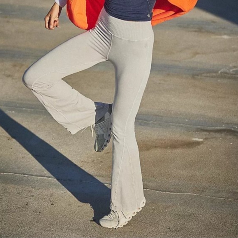 Free People Movement Good Karma Flare Leggings sage green